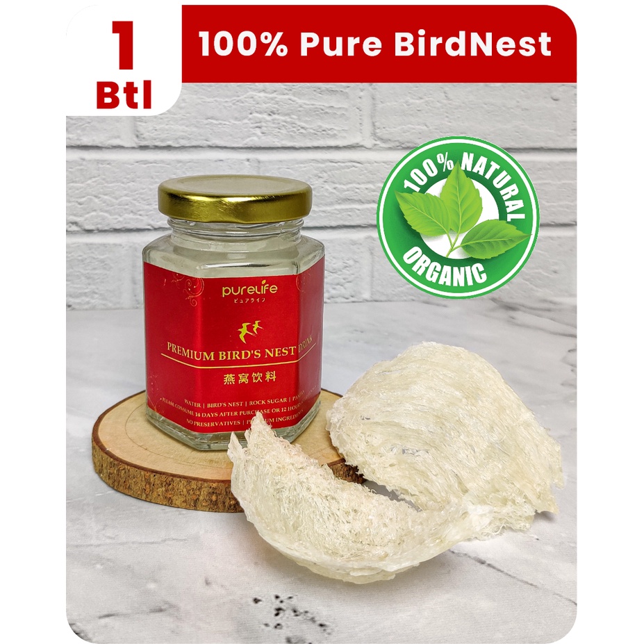 

Sarang Burung Walet PureLife Birdnest 100% Asli - 1 Botol