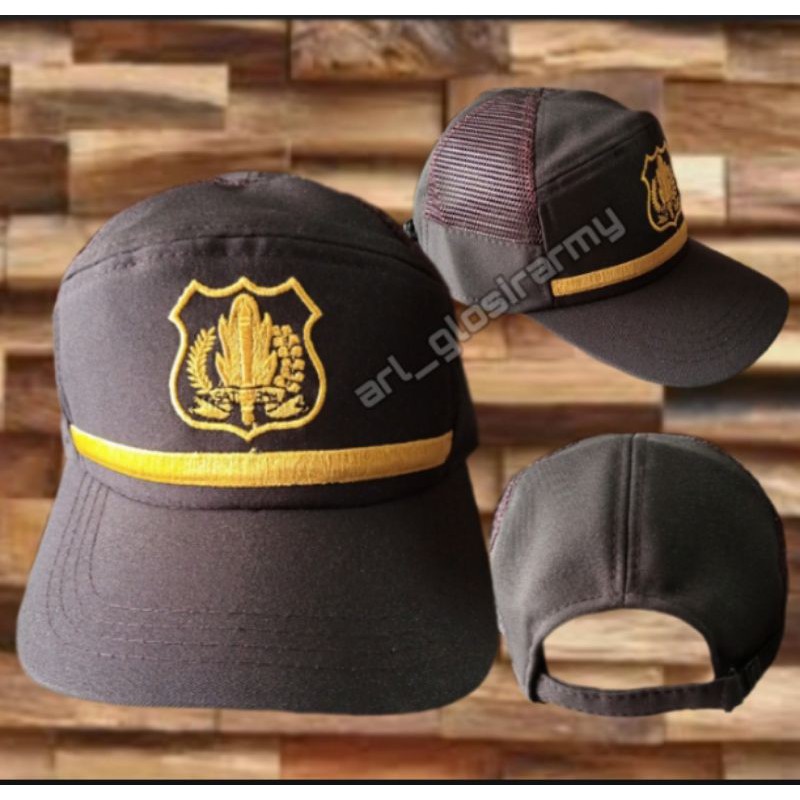 TOPI TERBARU SECURITY/SATPAM.topi satpam/security larici coklat