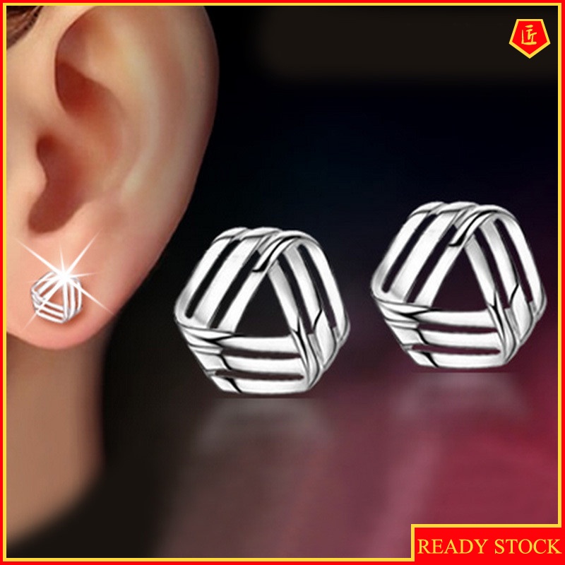 [Ready Stock]Creative Cute Silver Stud Earrings