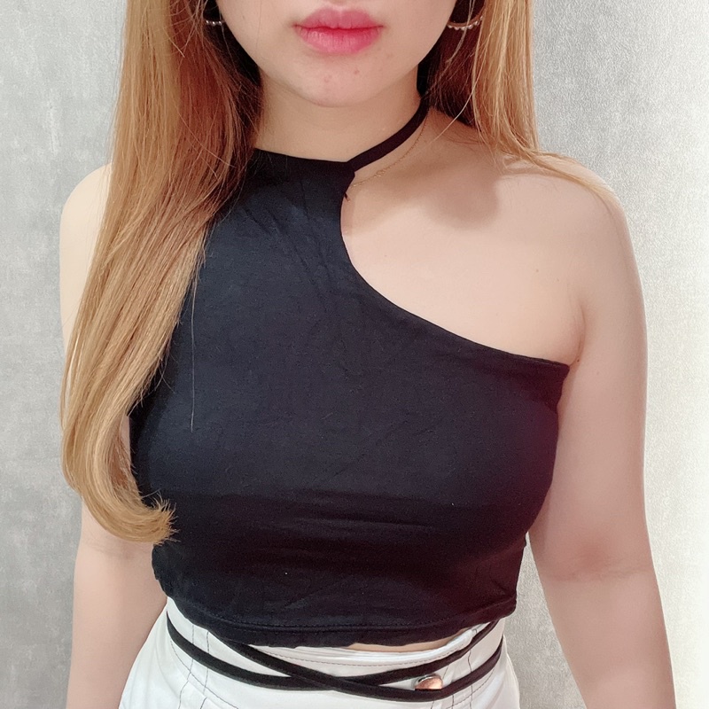 Halter CrissCross Tank Top | Atasan Wanita Tali Silang Korean Fashion | Maimon Grosir