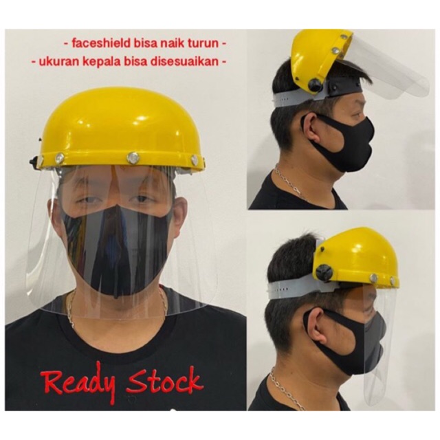  Face  shield  APD MEDIS pelindung virus korona helm  proyek 