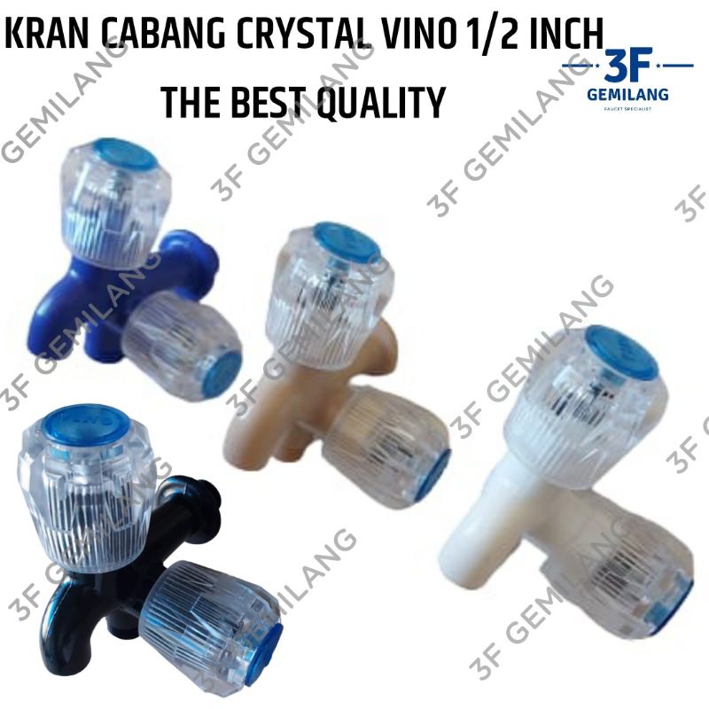 Keran Kran Cabang Crystal 1/2 / Kran Shower ABS VINO THE BEST QUALITY