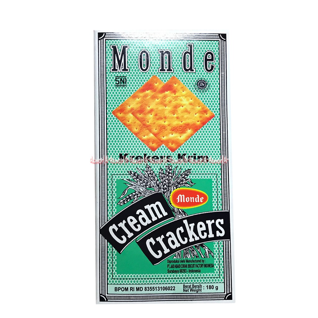 

Monde Cream Crackers 180gr Biskuit Krim Krekers Cocok Untuk Cemilan Monde Krim