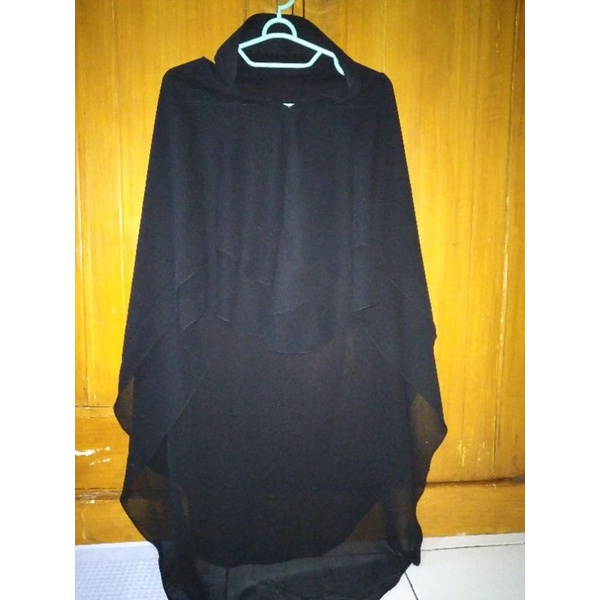 Preloved Hijab Khimar Segi Empat Pashmina Kerudung Ceruty Wolfis Bagus Murah