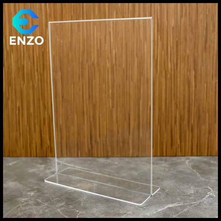 

Acrylic Standing / Tempat Brosur Tipe T A4 Vertikal 21X29,7 Cm - Tebal 2Mm