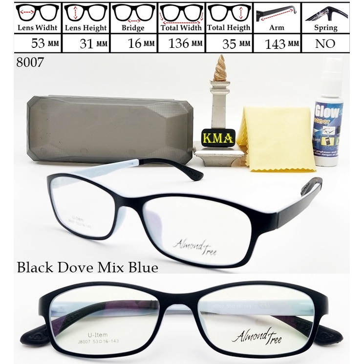 8007. Kacamata elastis frame kacamata minus lentur PREMIUM