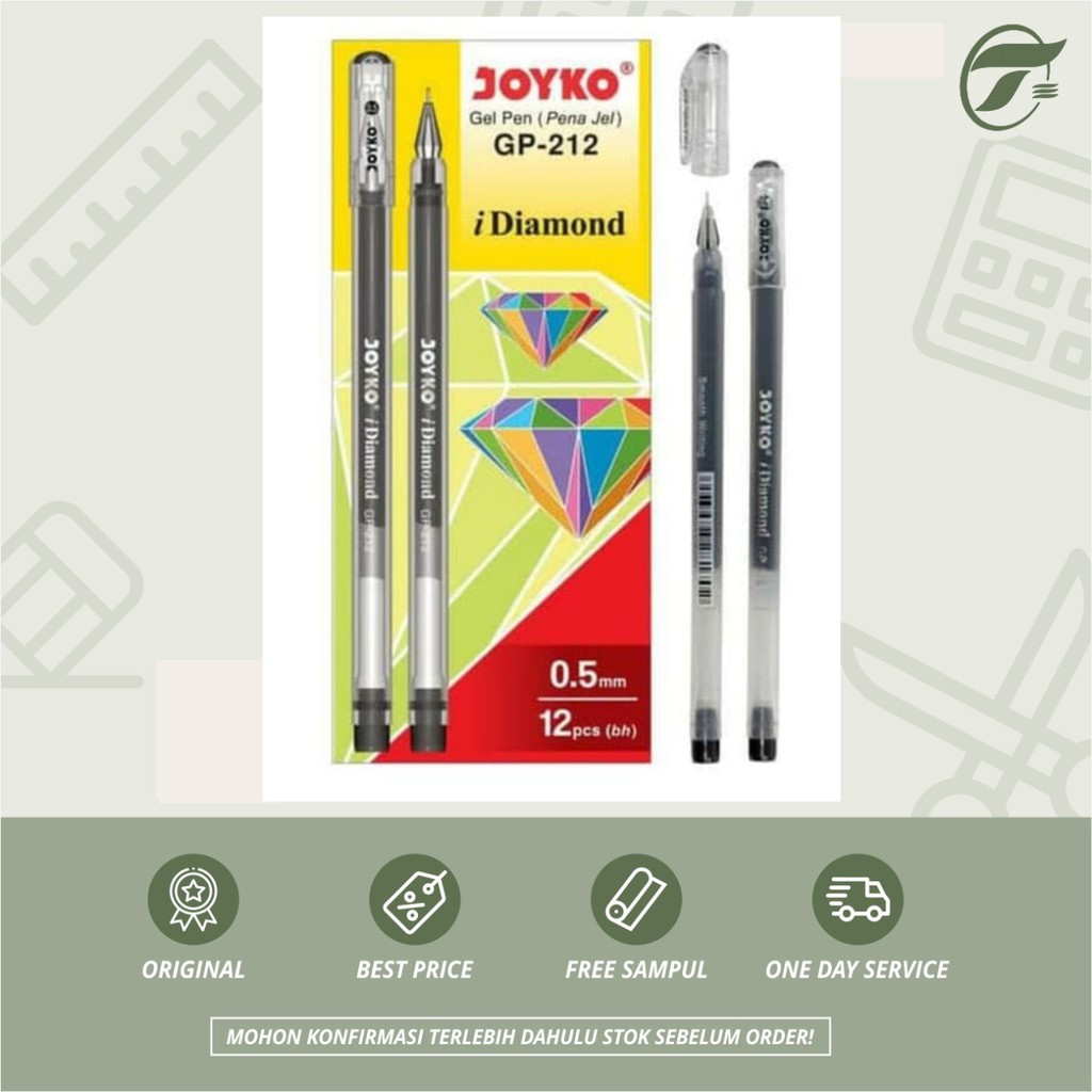 

BALLPEN / BOLLPOINT / PULPEN GEL GP-212 I DIAMOND JOYKO (HITAM)