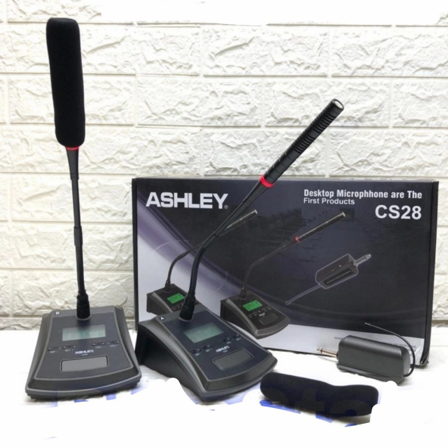 MIC/mik WIRELESS PODIUM confrence ASHLEY CS28/CS 28 2 MIC MEJA