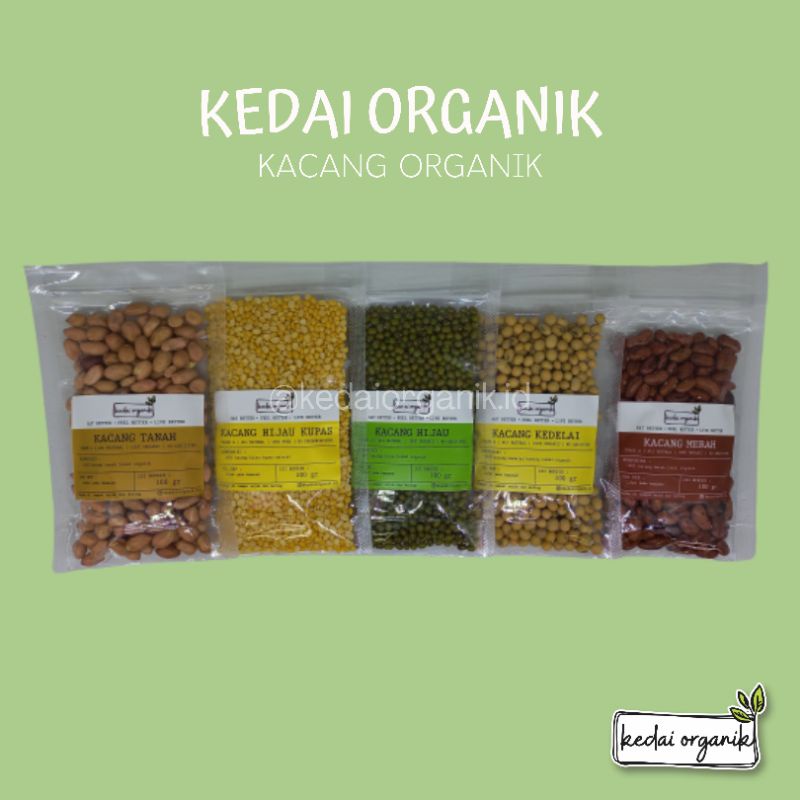 

Kedai Organik Kacang MPASI Organik 100gr / Kacang Tanah / Kacang Hijau Kupas / Kacang Hijau / Kacang Kedelai / Kacang Merah