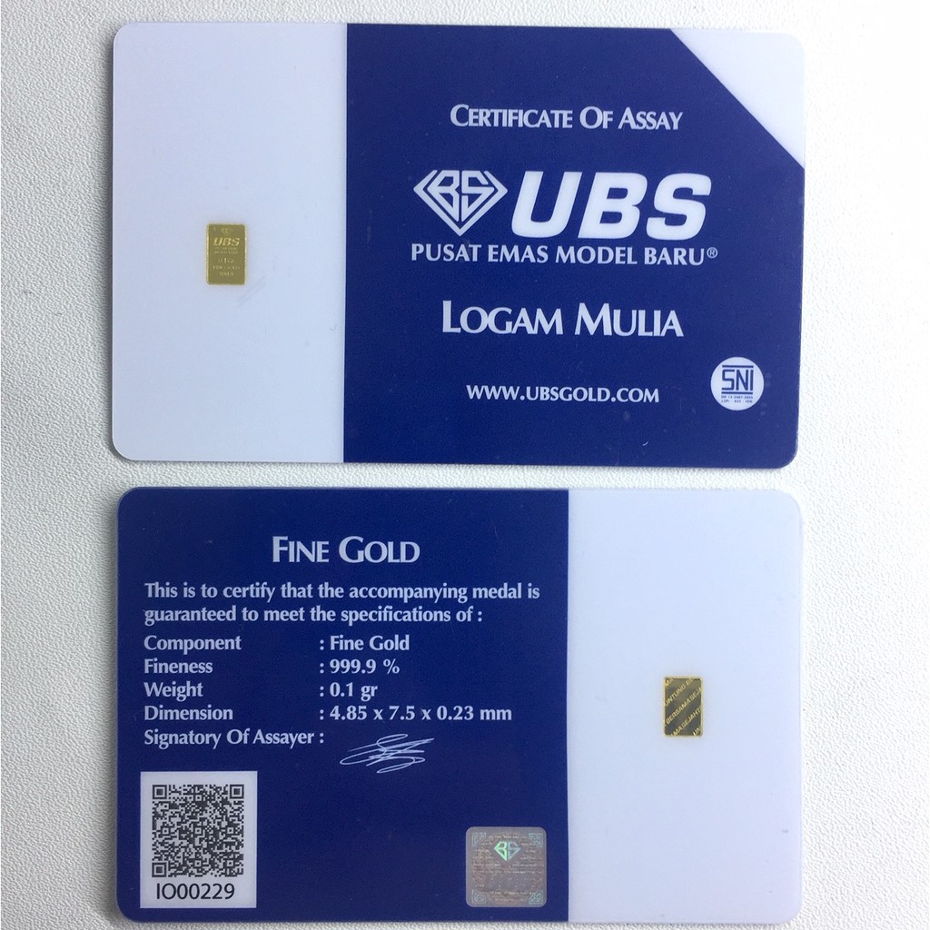 Grosir (SSC) LM UBS SNI [TERMURAH]0.1g 0,1gr/0.25g 0,25gram MINI LOGAM MULIA/GIFT KADO LEBARAN IDUL