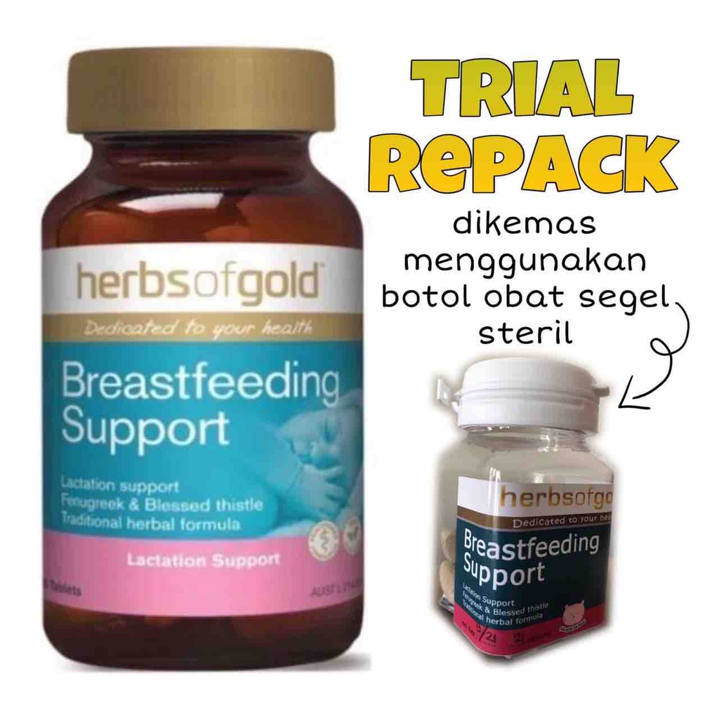 Pelancar asi herbs of gold breastfeeding support double strenght repacking 30 tablet