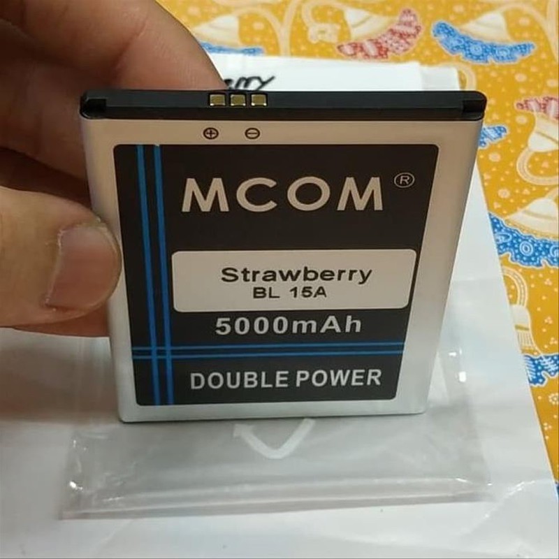 Battery Batre Baterai Double Power Mcom Strawberry S8 Lexus BL-15A BL15A