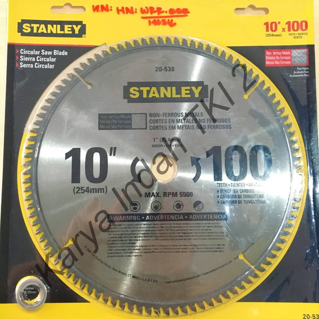 Gergaji Table Saw Aluminium Stanley 10 Mata 100 Circular Saw Blade Shopee Indonesia