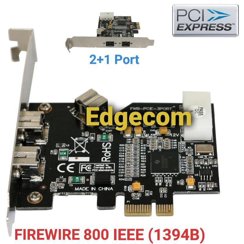 PCIE Firewire 800 IEEE 1394B 2x1 Port