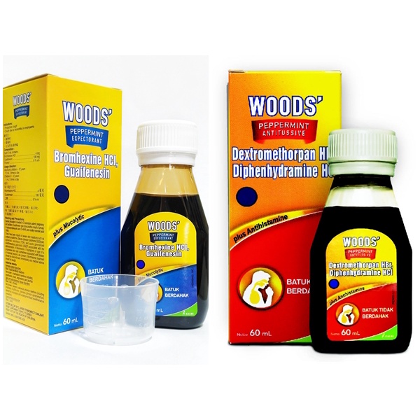 Woods Syrup Obat Batuk  Berdahak dan Kering 60 ml ORIGINAL-BPOM