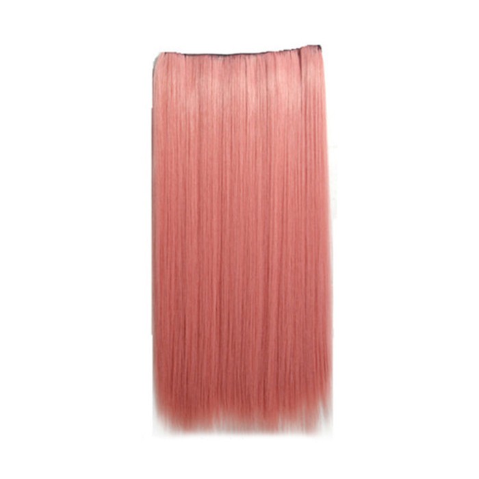 HWLP half wig lurus warna polos big layer hair clip hair extension