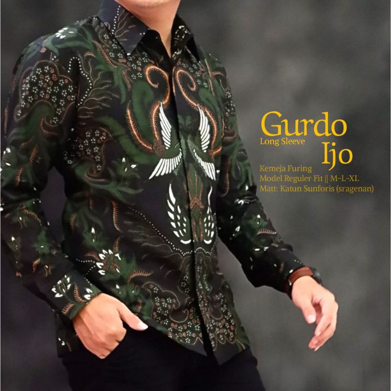 baju batik gurdo ijo full furing halus(spti)