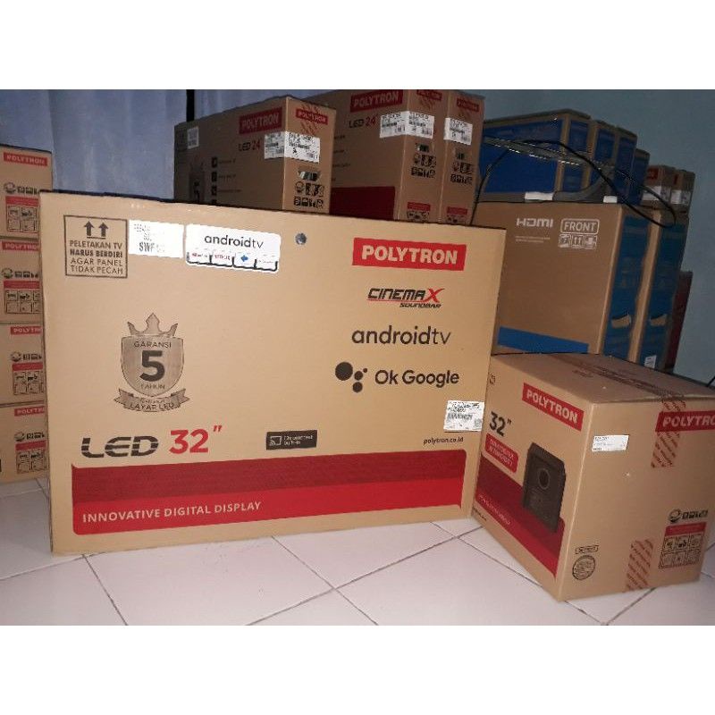 POLYTRON LED TV 32BAG9953 32INC + BASSOKE + SOUNDBAR