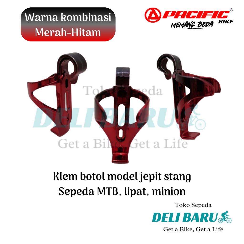 Pacific Klem dudukan botol minum model jepit stang sepeda anak BMX MTB lipat federal minion