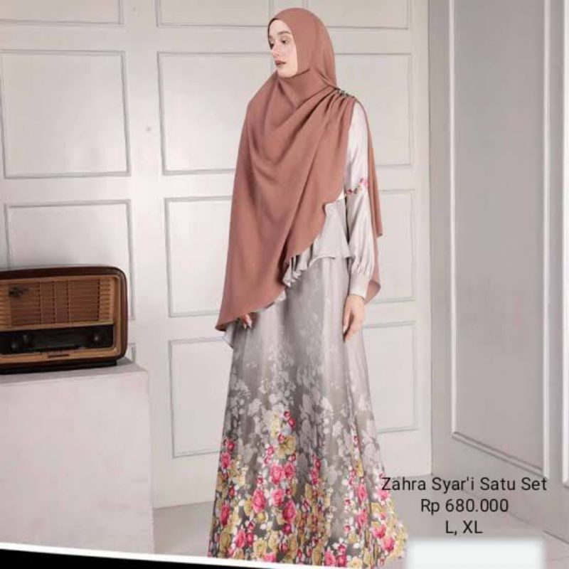 VENDRE ZAHRA SYAR'I Jilbab Coklat