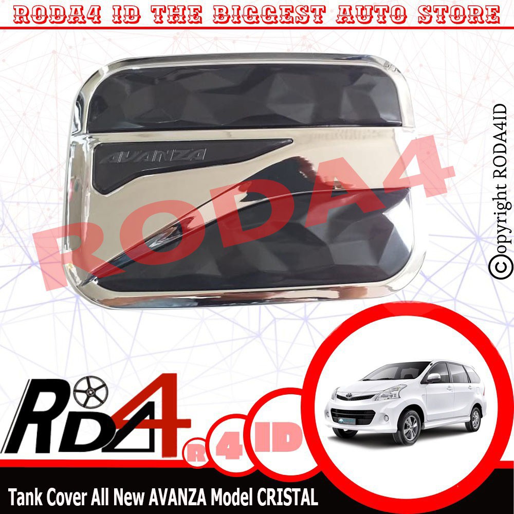 Tank Cover  Tutup Bensin All New Avanza Model Cristal Hitam