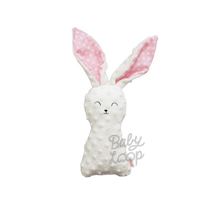 Baby Loop Bunny Minky Doll - Babyloop Rabbit Cute Boneka Cuddle Buddy Anak Bayi Textured Halus Dotted Aksesoris Dekorasi Kamar Anak