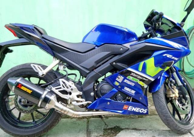 Knalpot Racing Akrapovic Layang New R15 V2 V3 Vva Vixion Nva Nvl R Xabre MT15 Gsx150 Gsx 150 XSR 155-3