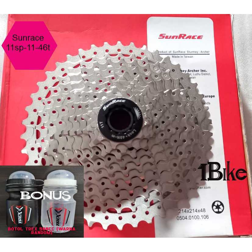 Sprocket Casset Sunrace 11 Sp 11 - 46 Csms8 Eazo Xs0 Metalic Silver