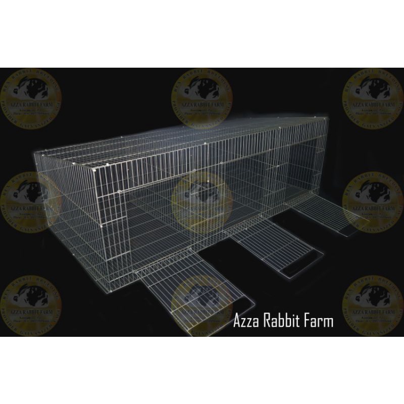Kandang galvanis kelinci atap miring