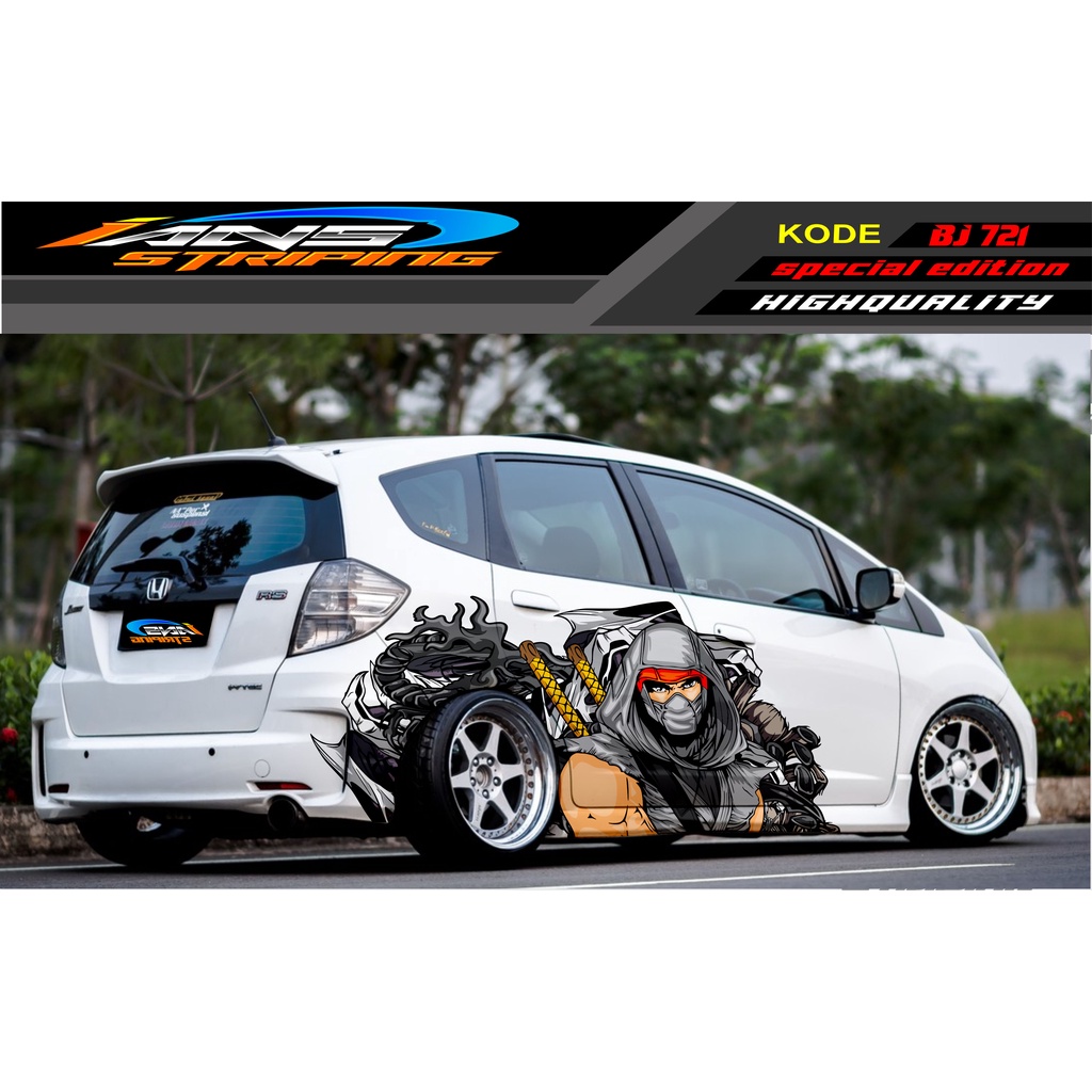 VARIASI STICKER MOBIL HONDA BRIO, JAZZ RS, MOBILIO, AGYA, YARIS, ATOS / STICKER MOBIL