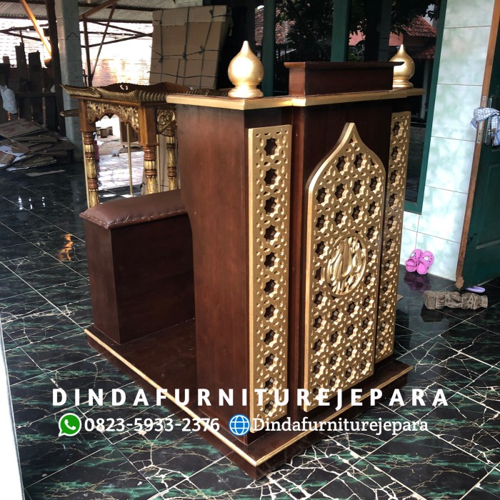 MIMBAR MASJID MINIMALIS - MIMBAR MASJID PLUS DUDUKAN - MIMBAR MASJID