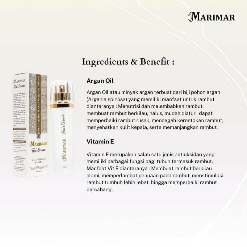 MARIMAR Hair Serum 60ml - Vitamin Rambut