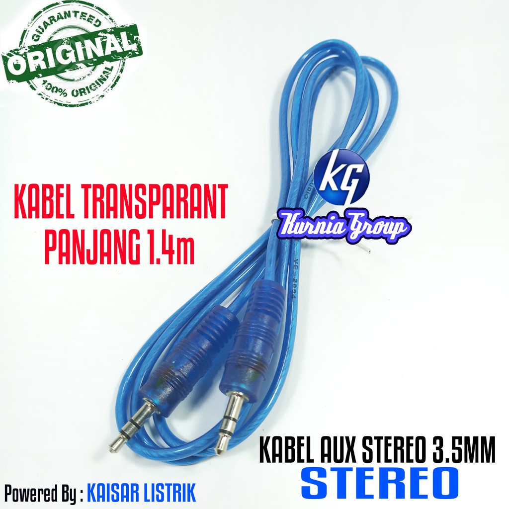 Kabel AUX Audio MP3 Stereo To Stereo Jek 3.5mm HP ke Mobil 1.1 Atau Ke Laptop BERKUALITAS