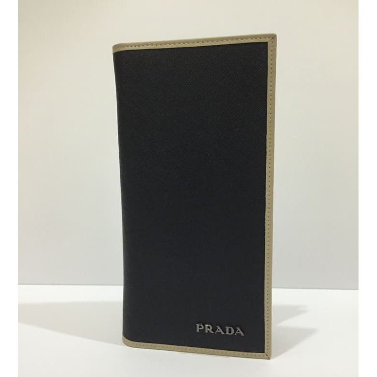 Jual Dompet Kulit Pria Prada 1223 A   Dompet Panjang Import Murah