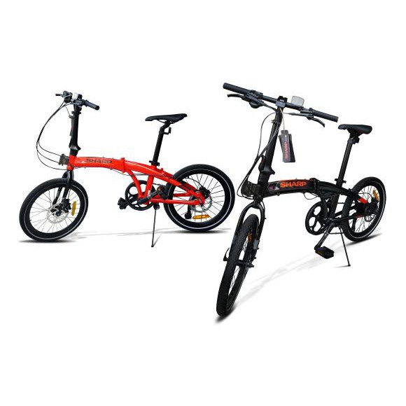 SEPEDA LIPAT SHARP 20 INCH BC - 01FB 8 SPEED ALLOY SELI FOLDING BIKE FRAME SENSAH ECOSMO HYDRO