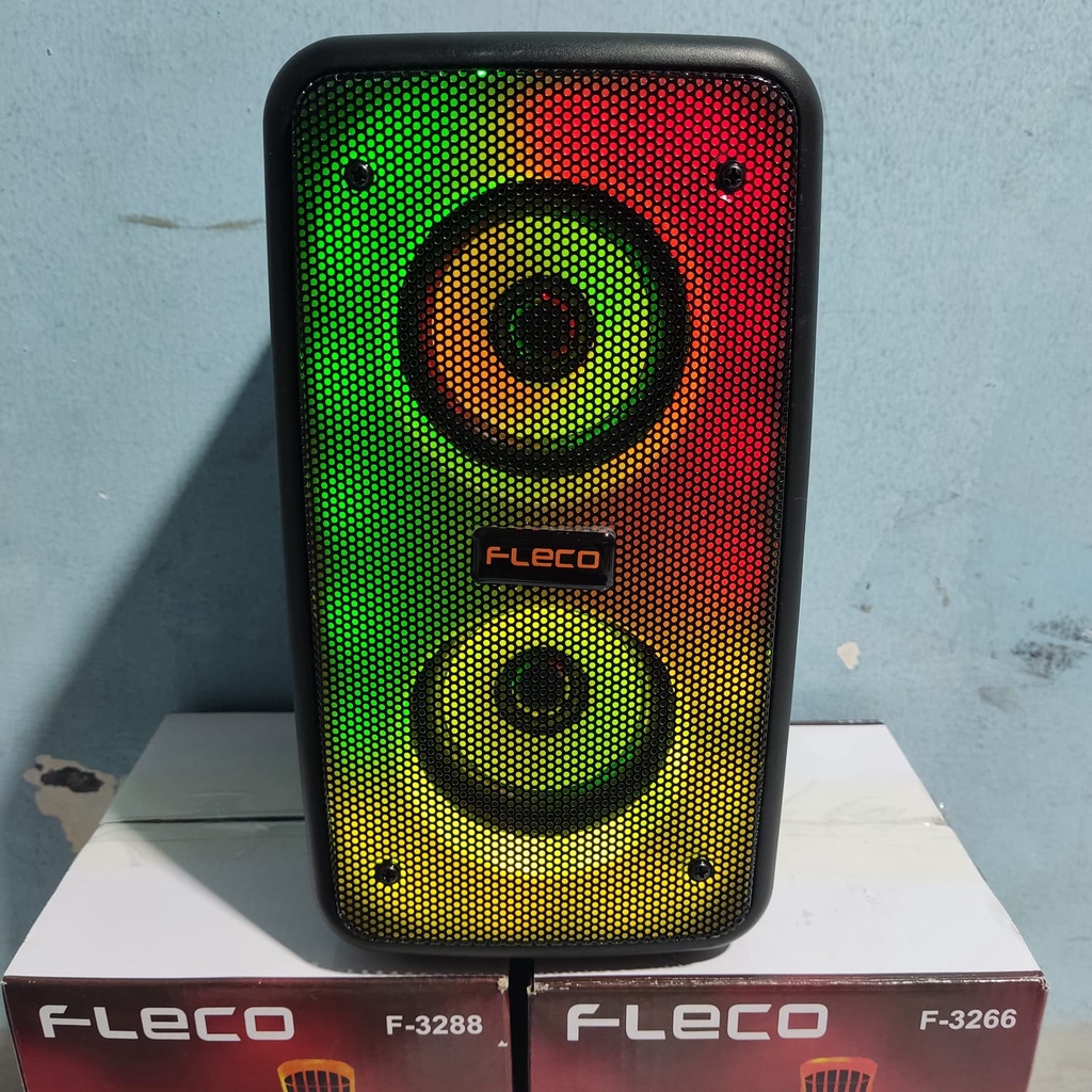 [BISA COD] SPEAKER BLUETOOTH PORTABLE FLECO F-3266 RADIO FM/MEMORI/MP3 EXTRA BASS