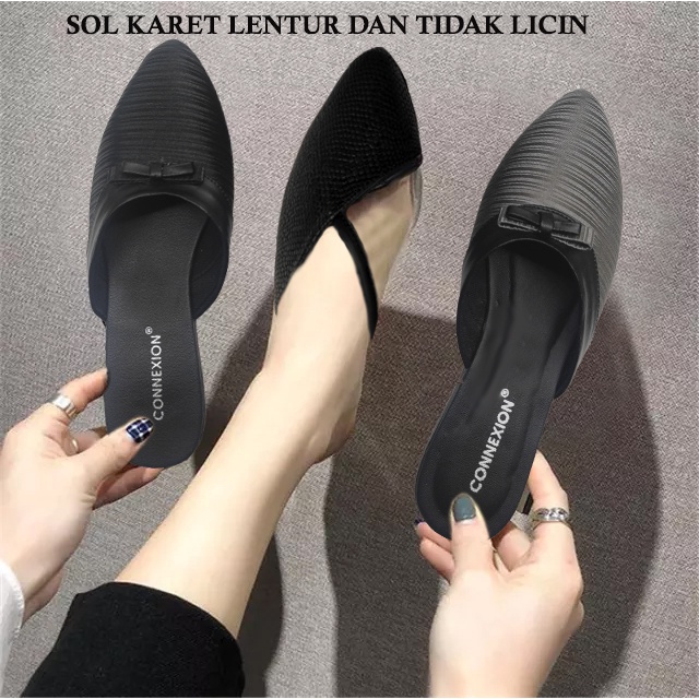 [TERMURAH] Sepatu Flat Wanita SOL KARET Sepatu Cantik Sepatu Anti slip Slop Cewek Flatshoes Terbaru Terbaik DEV-2015