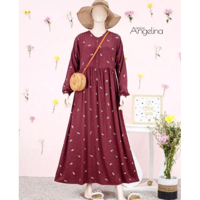 Preloved Cactus Maroon Atelier Angelina Size M