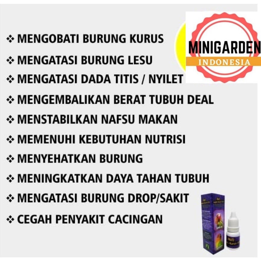 OBAT BURUNG ANTI NYILET KURUS LESU vitamin burung obat cacing burung