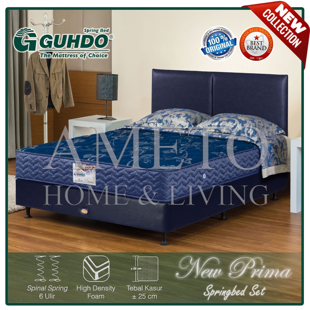 Spring Bed Guhdo New Prima 160 x 200 - Atlantic Style Full Set