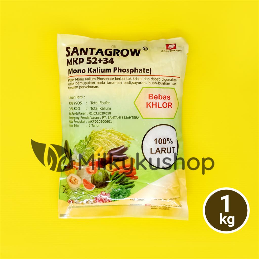 PUPUK SANTAGROW MKP 52+34 BERAT 1 KG KEMASAN PABRIK