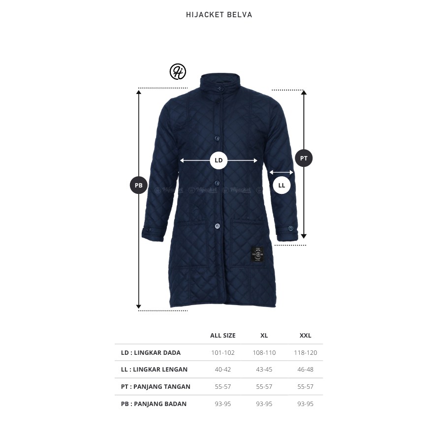 ORIGINAL - Jaket Parasut Wanita Muslimah - Hijacket Belva - Jaket Panjang Hijaber Musim Dingin-5