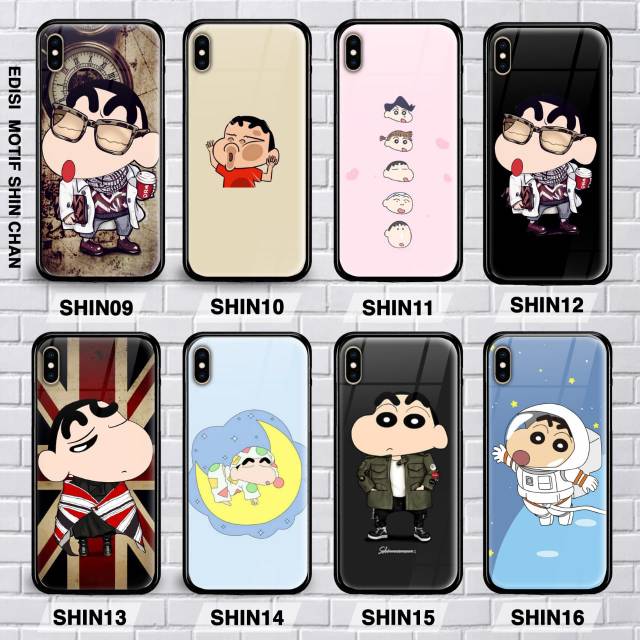 CUSTOM CASE SHINCHAN XIAOMI MI 8/MI 8 LITE/MI 8 SE/MI 9/MI 9 SE/MI 9T/MI CC9/MI CC9E GLASS CASE