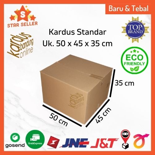 

Kardus Box Karton Kotak Dus Packing Jumbo Besar Pindahan Polos Uk 50x45x35 CFlute Tebal 4 mm
