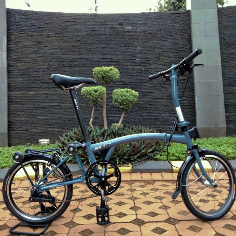Full Bike Sepeda Lipat 16 Inch 3Sixty Bicycle 4130 - Phantom Grey