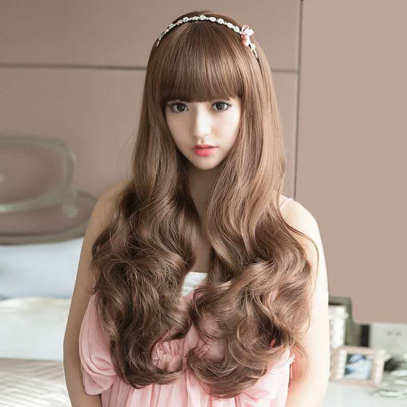 Wig Rambut Palsu Wanita Perempuan Wig Cosplay Model Bob Pendek Wig Cewek Panjang Lurus Natural Rambut Palsu Untuk Patung