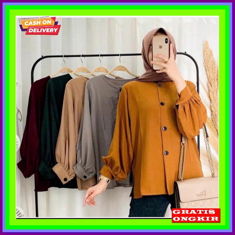 Baju Atasan Wanita Kekinian Outher Cwek Oversize Atasan Blouse Kekinia Atasan Wanita Muslimah Trendy