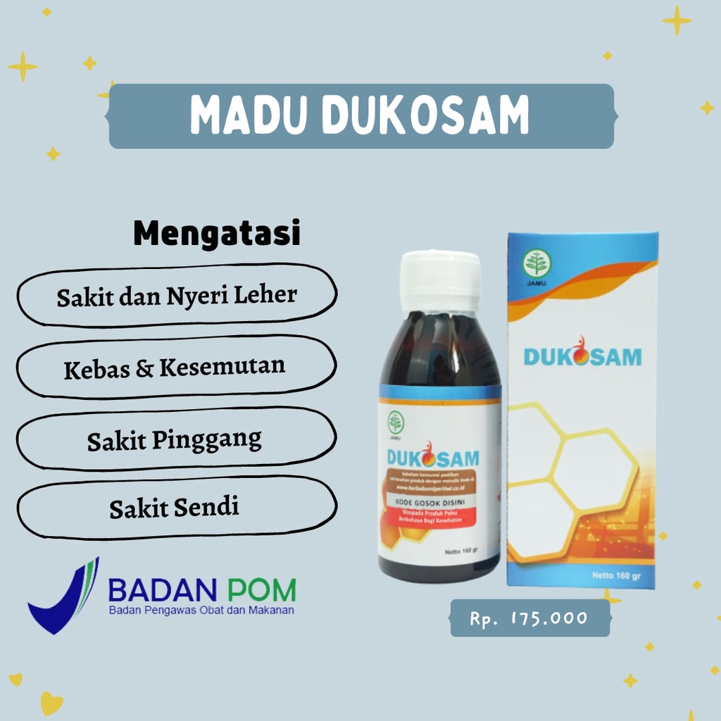 DUKOSAM ORIGINAL - Obat Asam Urat Ampuh dan Rematik Nyeri Sendi Ampuh Herbal dan Kolesterol Dukosam 