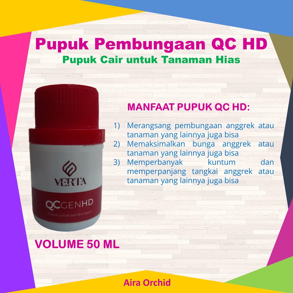 PUPUK QC HD UNTUK ANGGREK DAN TANAMAN BUNGA