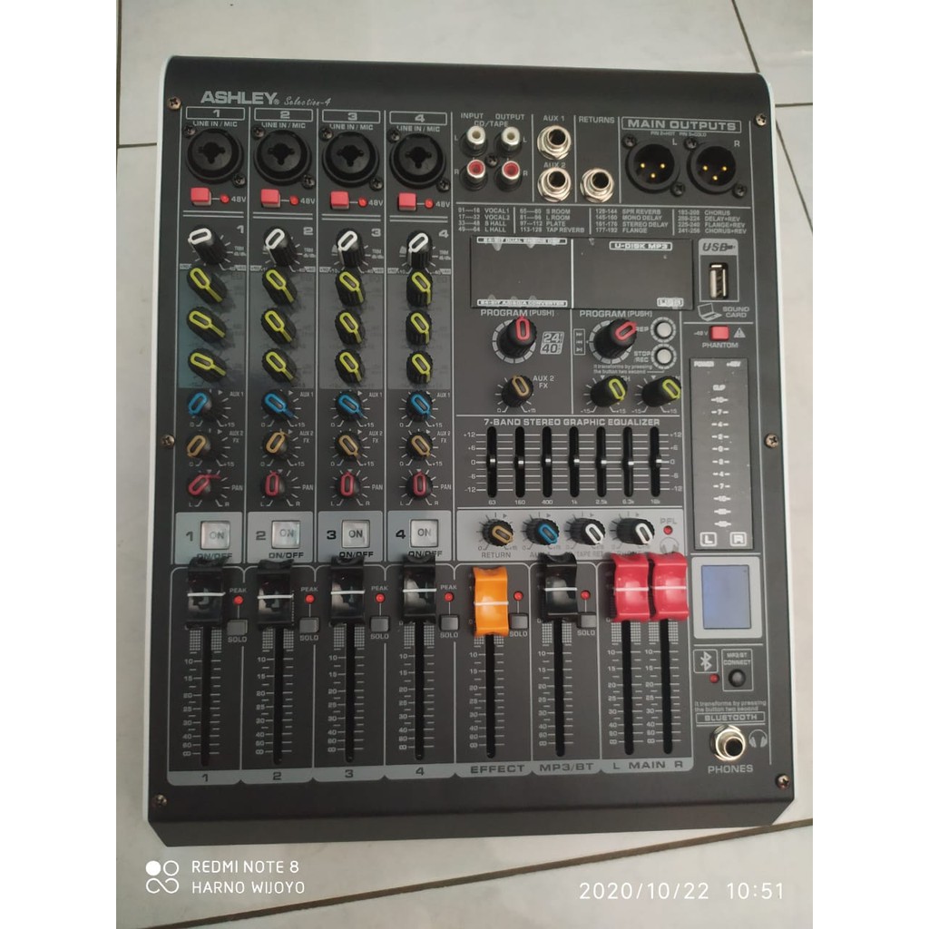 Mixer Audio Ashley Selection4 4 Channel Efek 256DSP USB Bluetooth